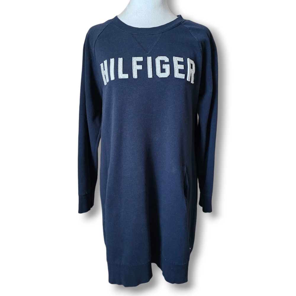 Tommy Hilfiger Navy Sweatshirt Dress - Size Large